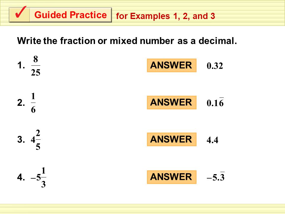write answer as a mixed number